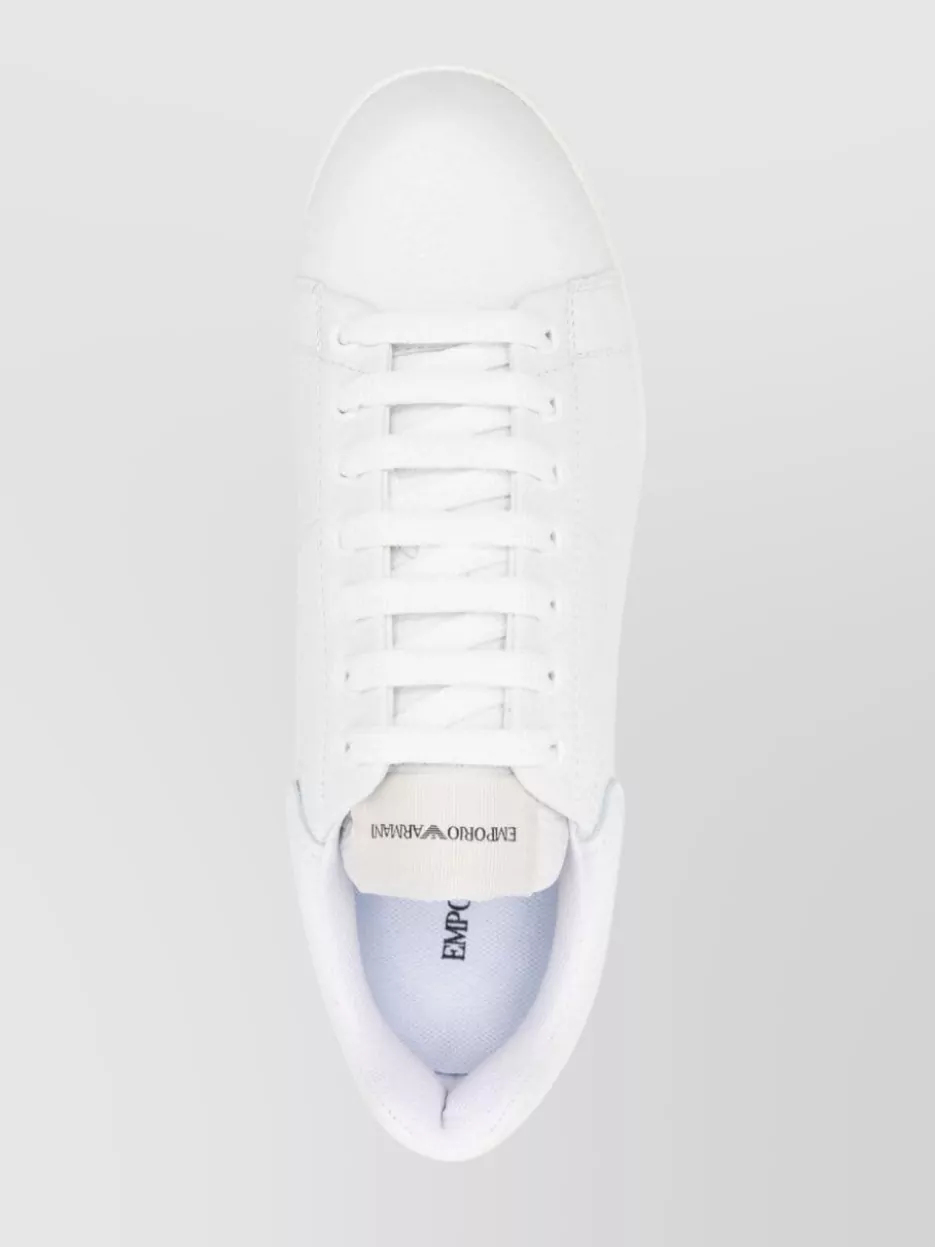 Emporio Armani Leather Logo Low-Top Sneakers
