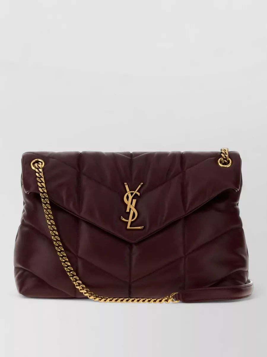 Saint Laurent loulou medium leather clutch bag