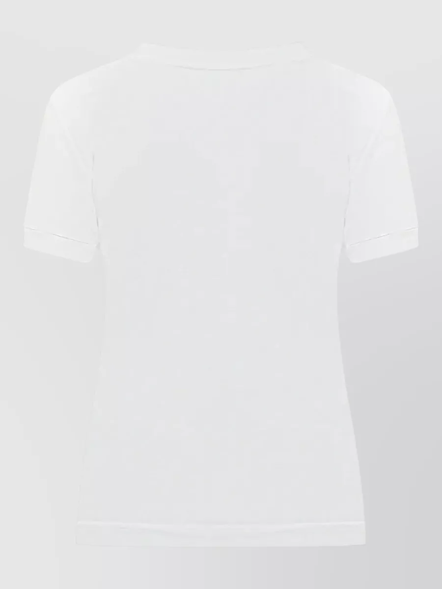 Dolce&Gabbana Short Sleeve Crew Neck Ribbed Collar T Shirt