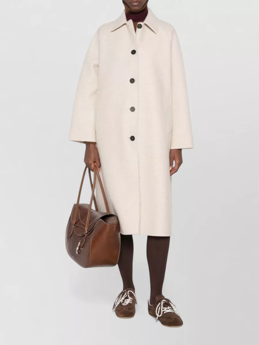 Harris Wharf London Virgin Wool Single-Breasted Long Coat