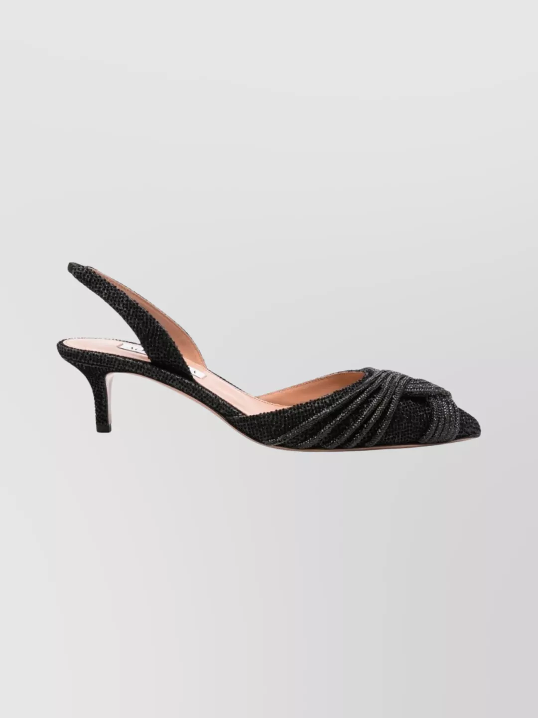 Aquazzura Beaded Slingback Pumps Kitten Heel