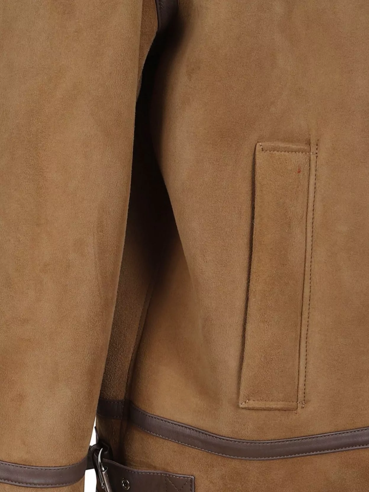 Dondup Shearling Collar Coat With Buckle And Pockets