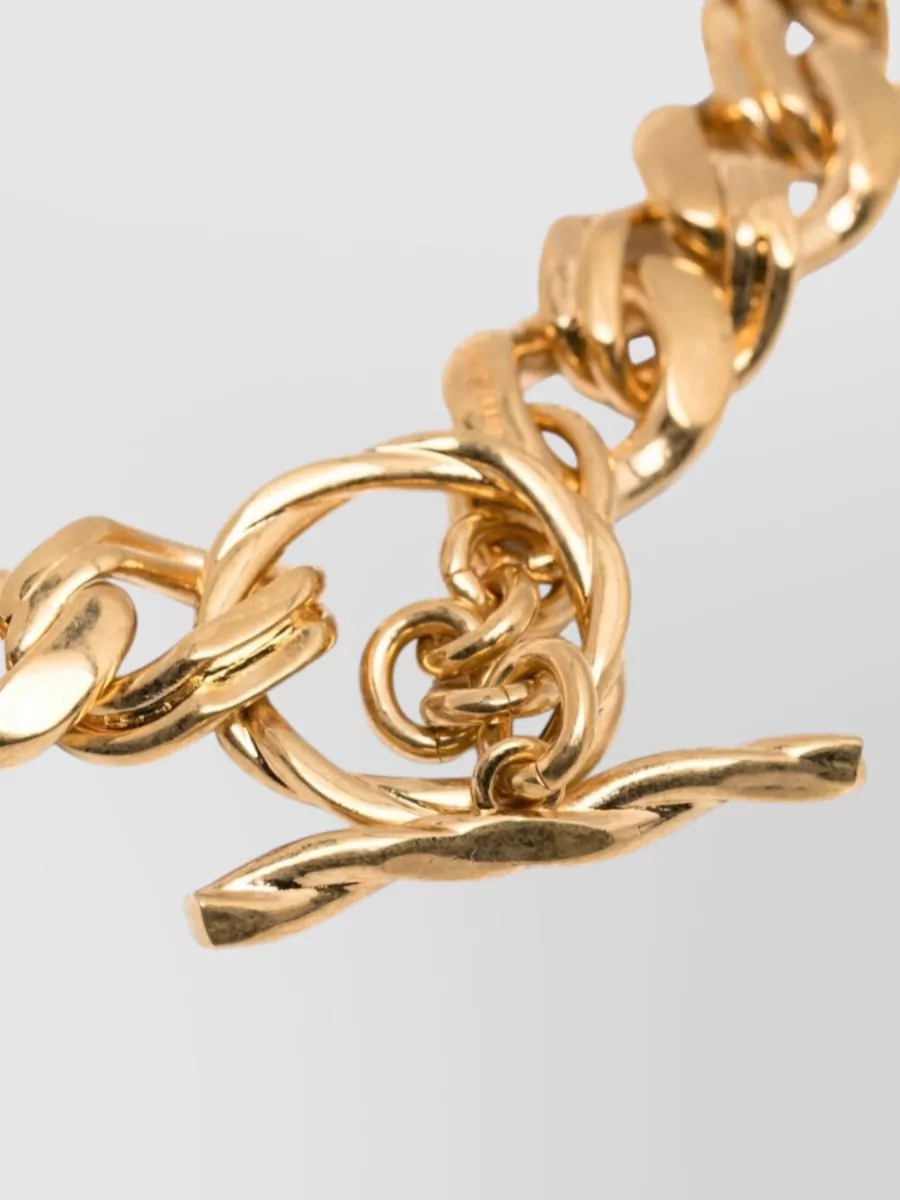 Saint Laurent Chunky Chain Polished Finish Fashion Necklace