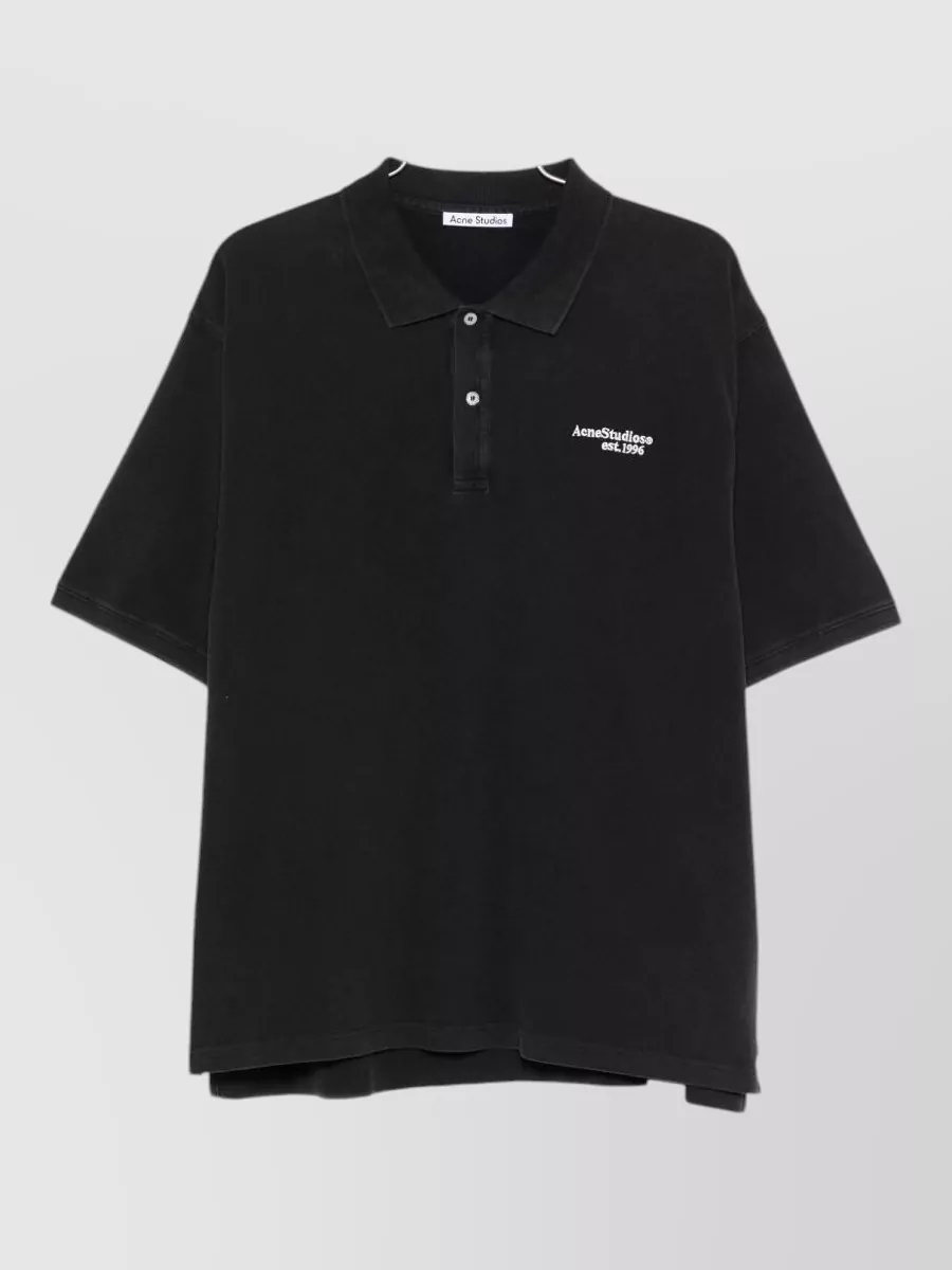 Acne Studios Cotton relaxed-fit short-sleeve polo shirt