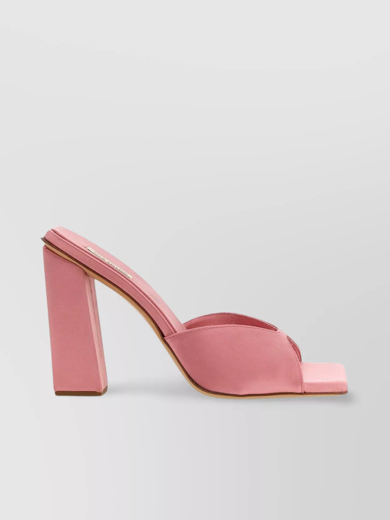 Gia Borghini Eleven Point Five Centimeter Heel Sandal With Square Toe In Pink
