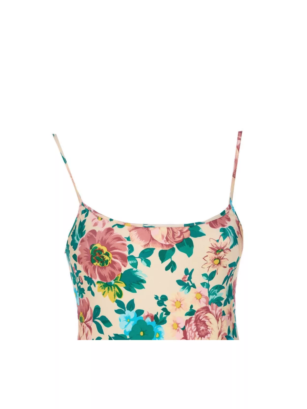 Chloé Adjustable Floral Print Scoop Neckline Swimwear