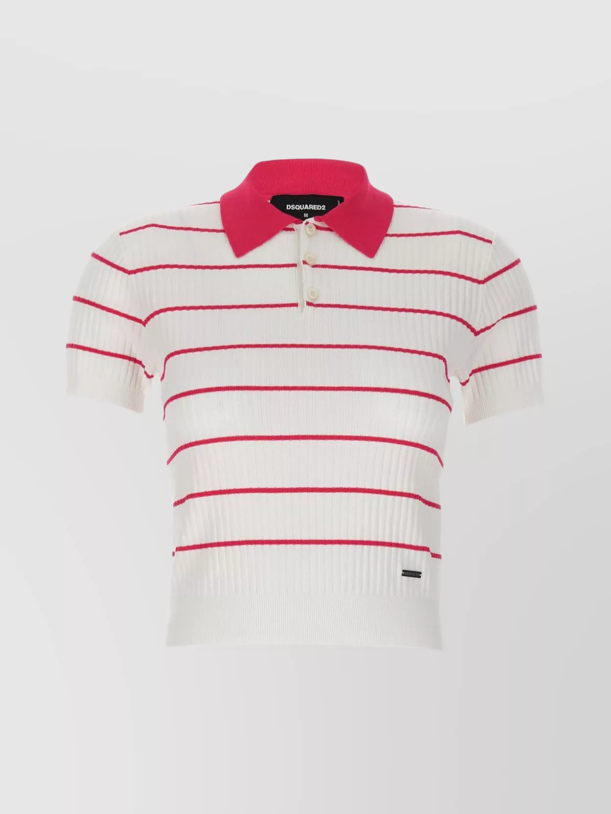 Shop Dsquared2 Striped Ribbed Polo Shirt