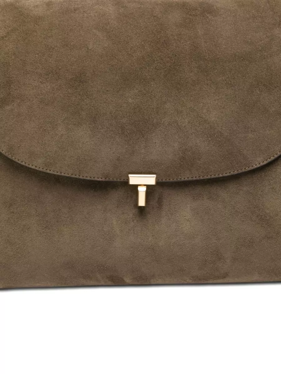 Totême Suede Leather Tote Bag With Adjustable Strap