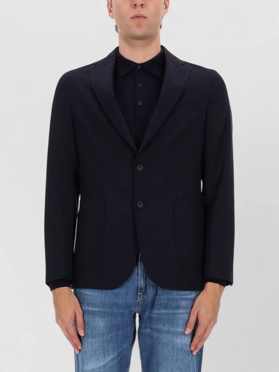 Boss Notched Lapel Jacket Featuring Front Pockets