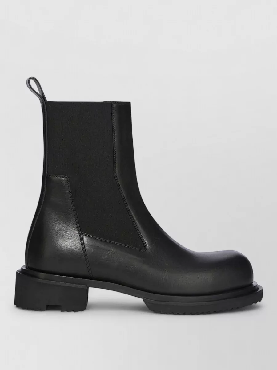 Rick Owens Leather Beatle Boots