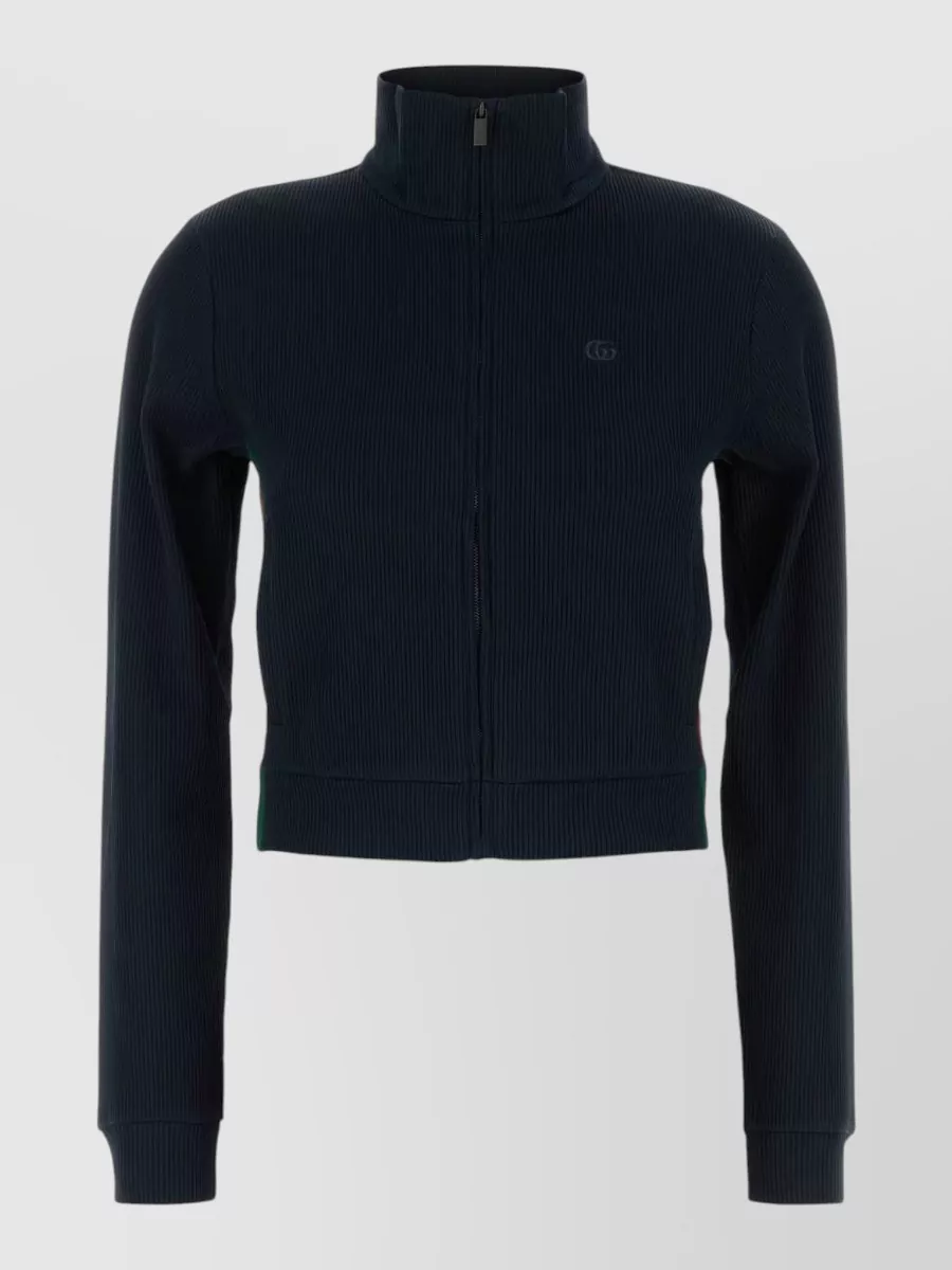 Gucci ribbed high-neck cropped jacket