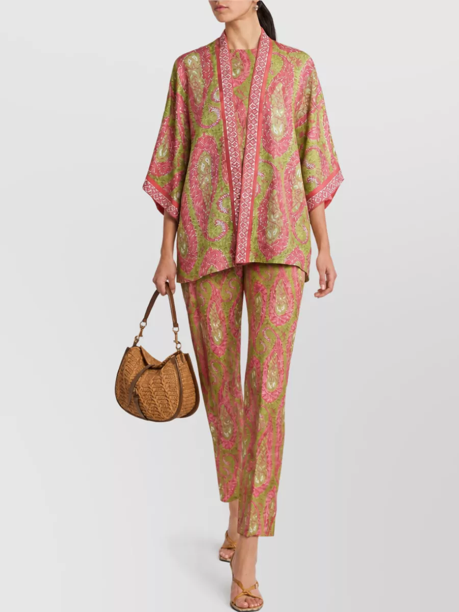 Etro Paisley Foliage Bootcut Lounge Pants
