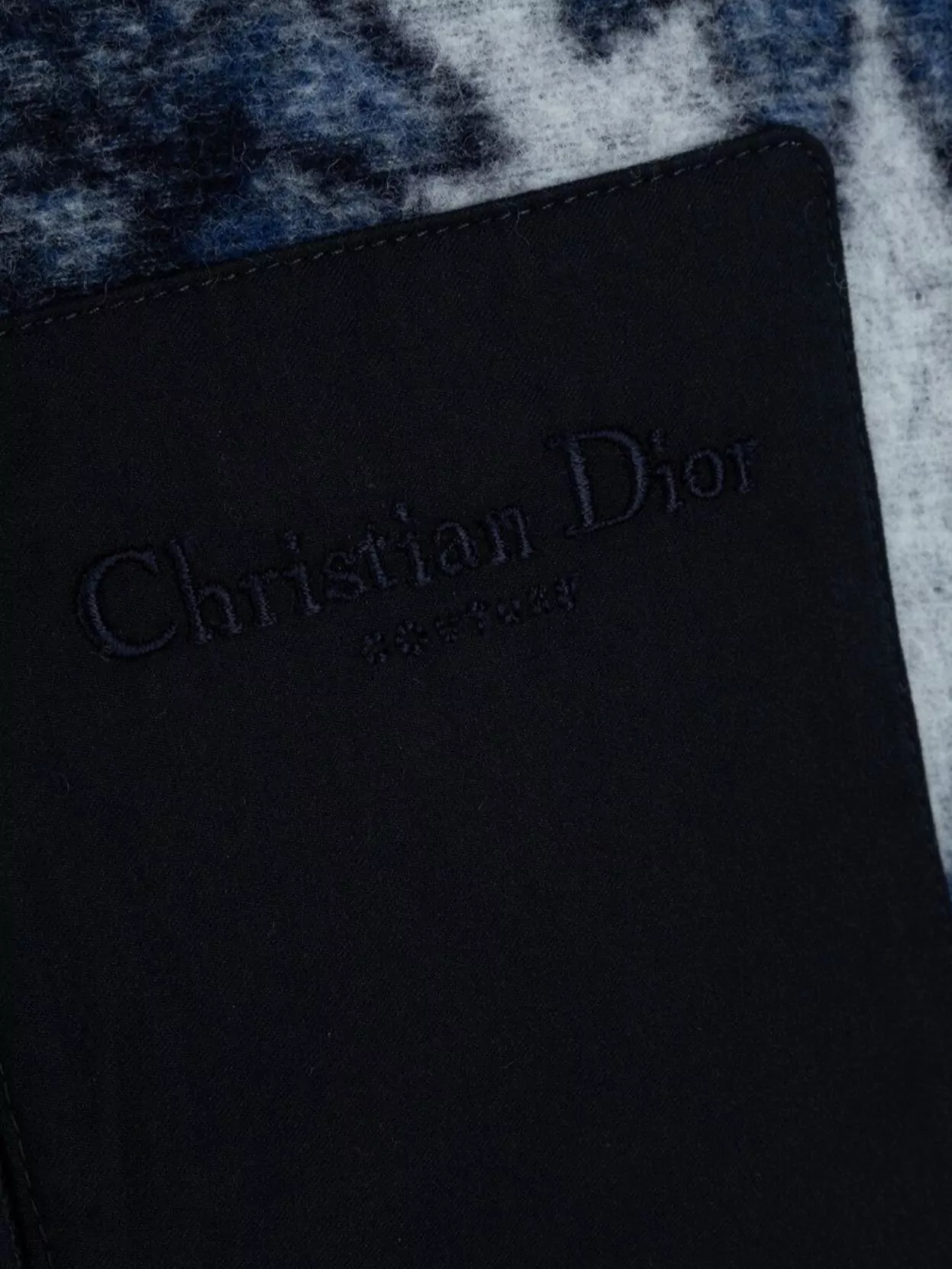 Christian Dior Pocketed Floral High Collar Long Sleeve Sweater