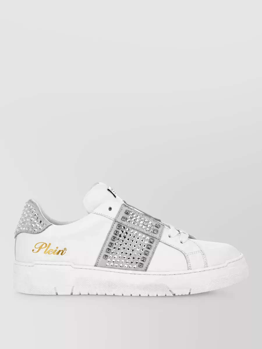Philipp Plein Leather Low-Top Sneakers