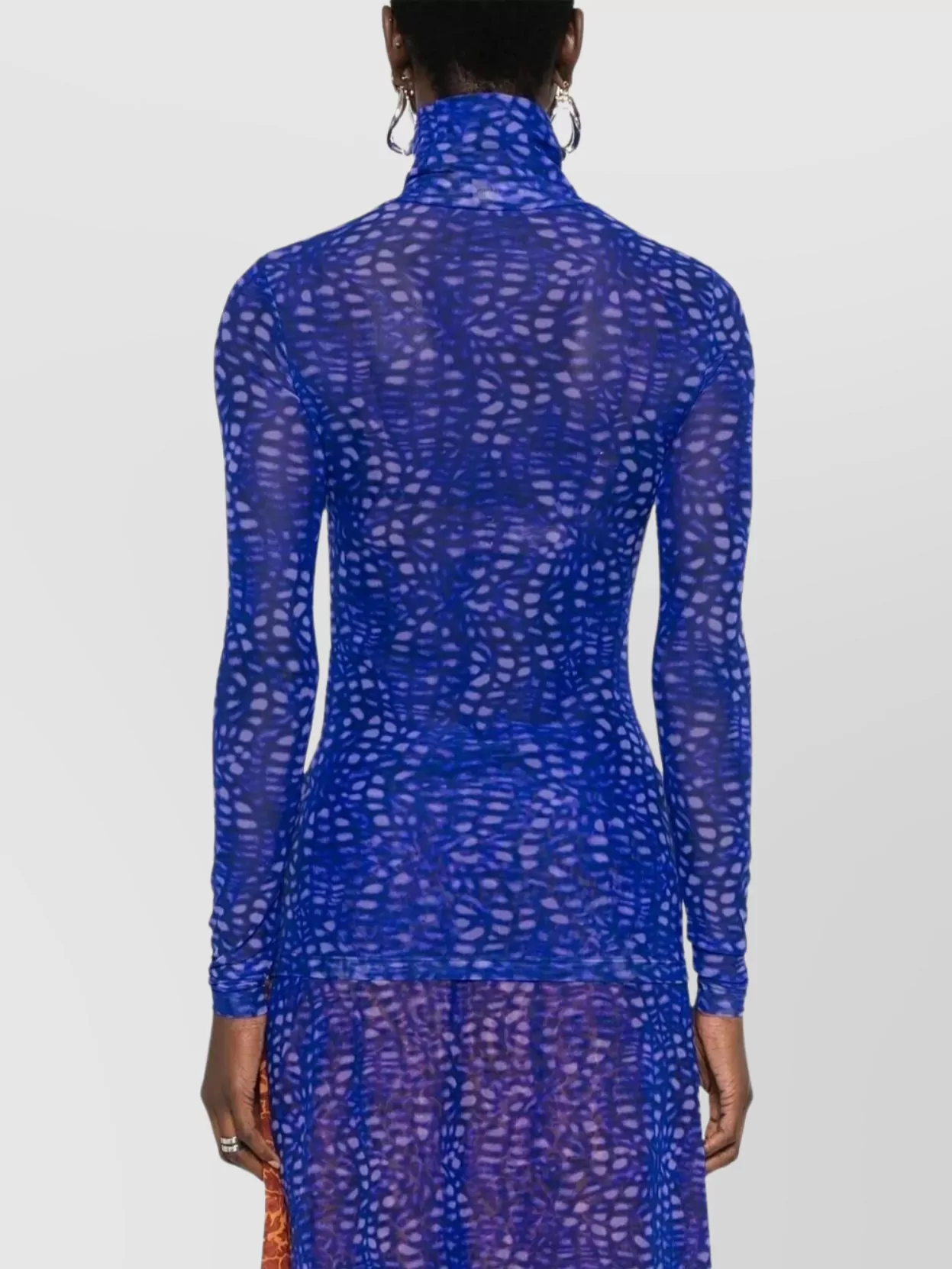 Dries Van Noten Abstract Pattern Long Sleeve Turtleneck Knitwear