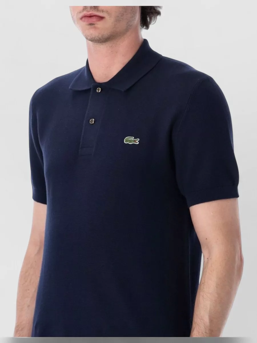 Lacoste Cotton Bouclé Knit Short-Sleeve Polo Shirt