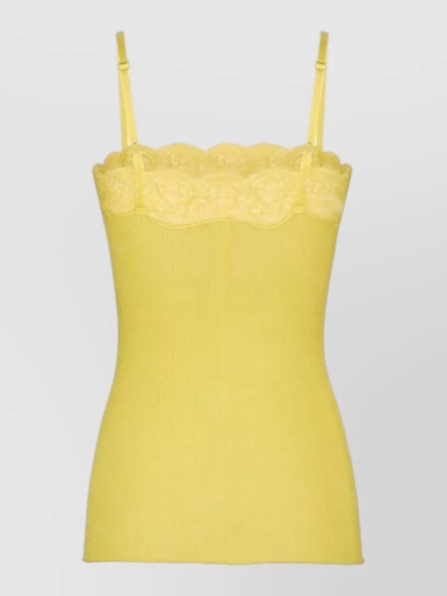 Saint Laurent Lace trim tank top