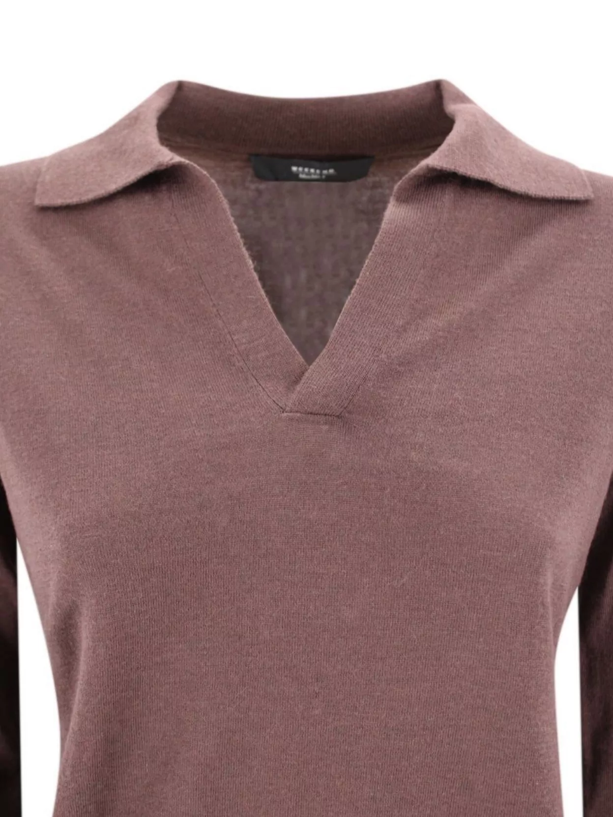 Weekend Max Mara V-Neck Polo Shirt Long Sleeves