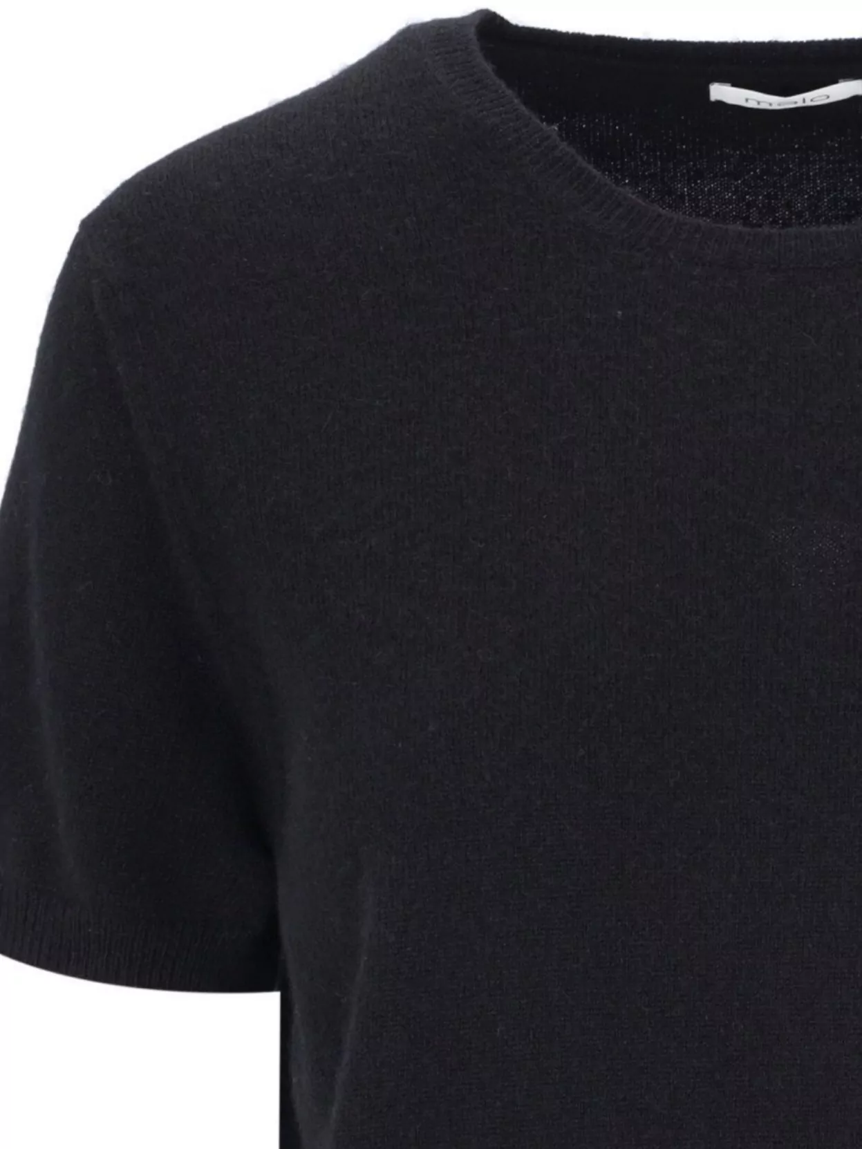 Shop Malo Knit Crewneck With Ribbed Hem And Short Sleeves