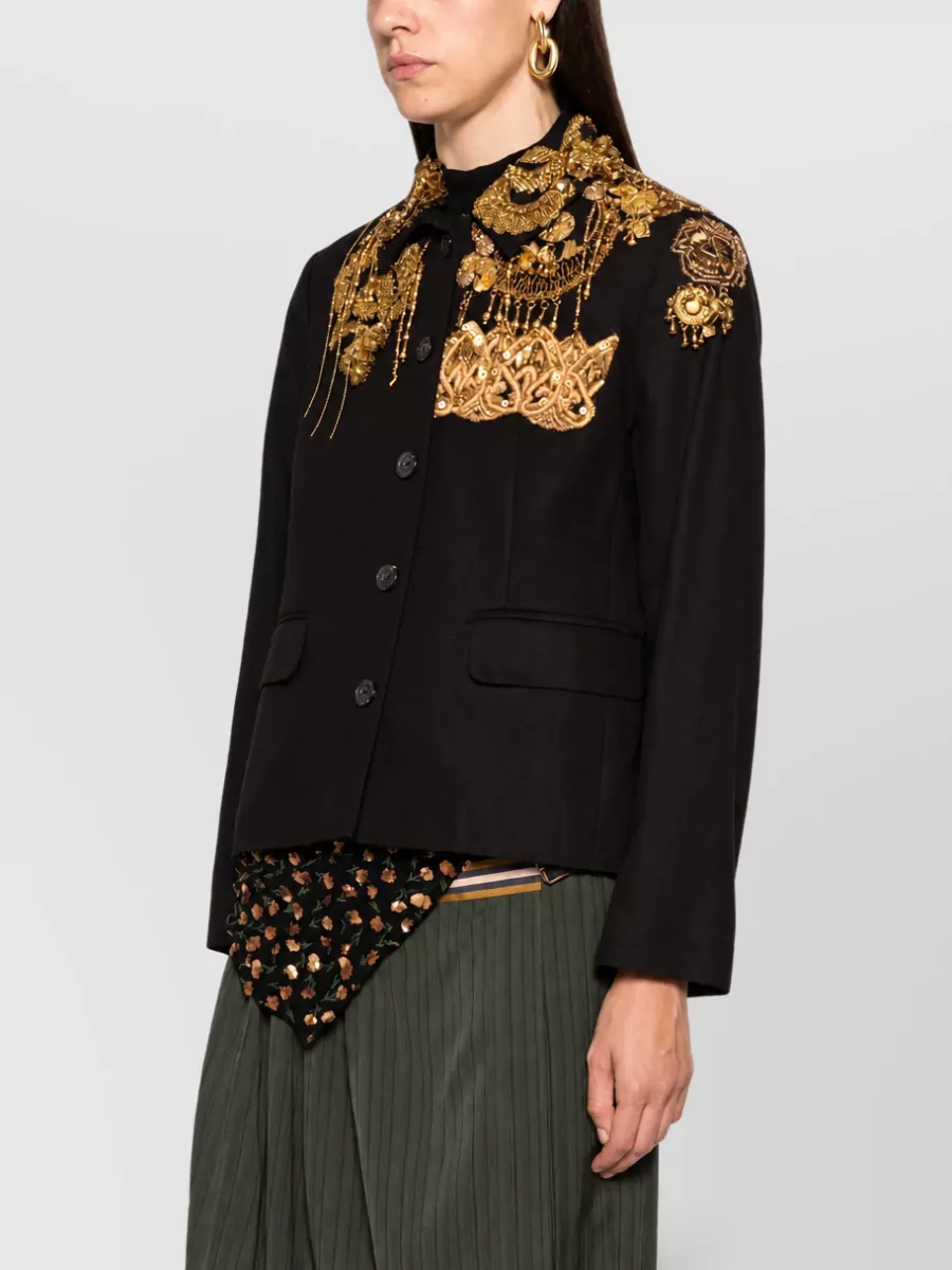 Dries Van Noten Embroidered Cotton Coat