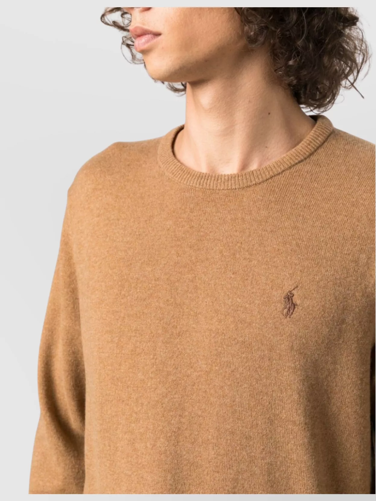 Ralph Lauren Knitted Crewneck Sweater Mélange Effect