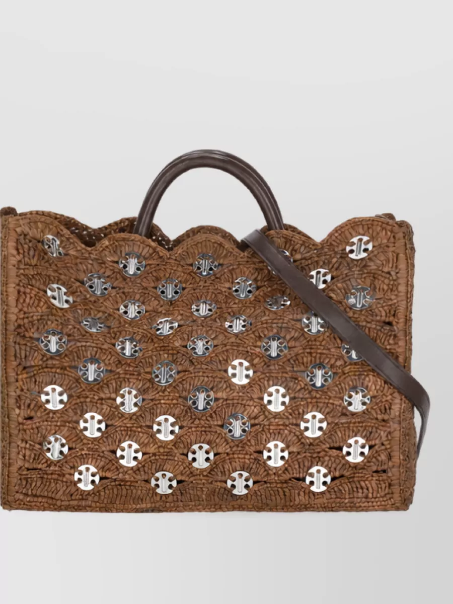 Paco Rabanne 1969 Chain Mail Raffia Beach Bag
