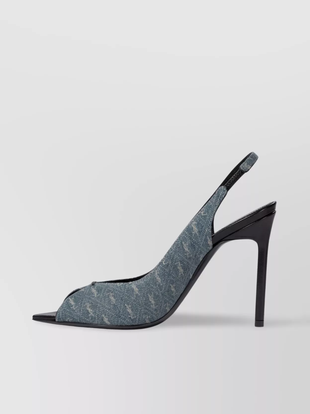 Saint Laurent High-Heeled Sandals In Textured Fabric