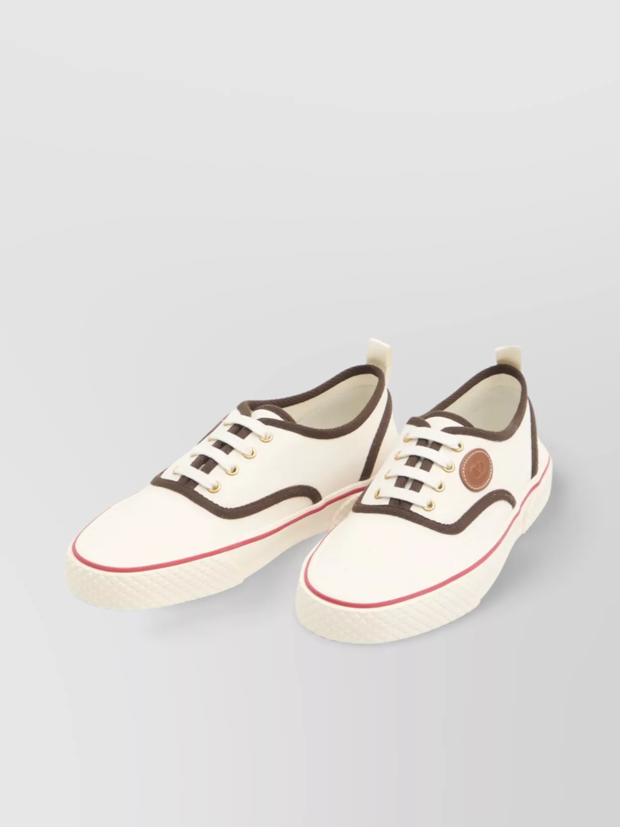 Valentino Garavani Nojoke Canvas Sneakers Leather Imperfections