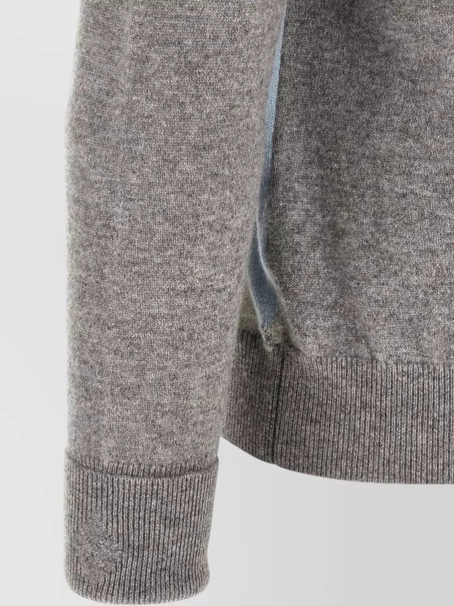 Ballantyne Cashmere V-Neck Regular-Fit Diamond-Intarsia Jumper