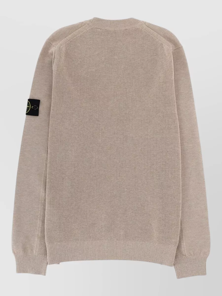 Stone Island Knit Crew Neck Logo Patch Sweater