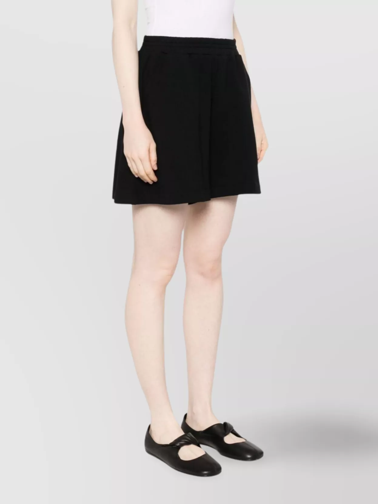 Emporio Armani Cotton Shorts With Elasticated Drawstring Waistband