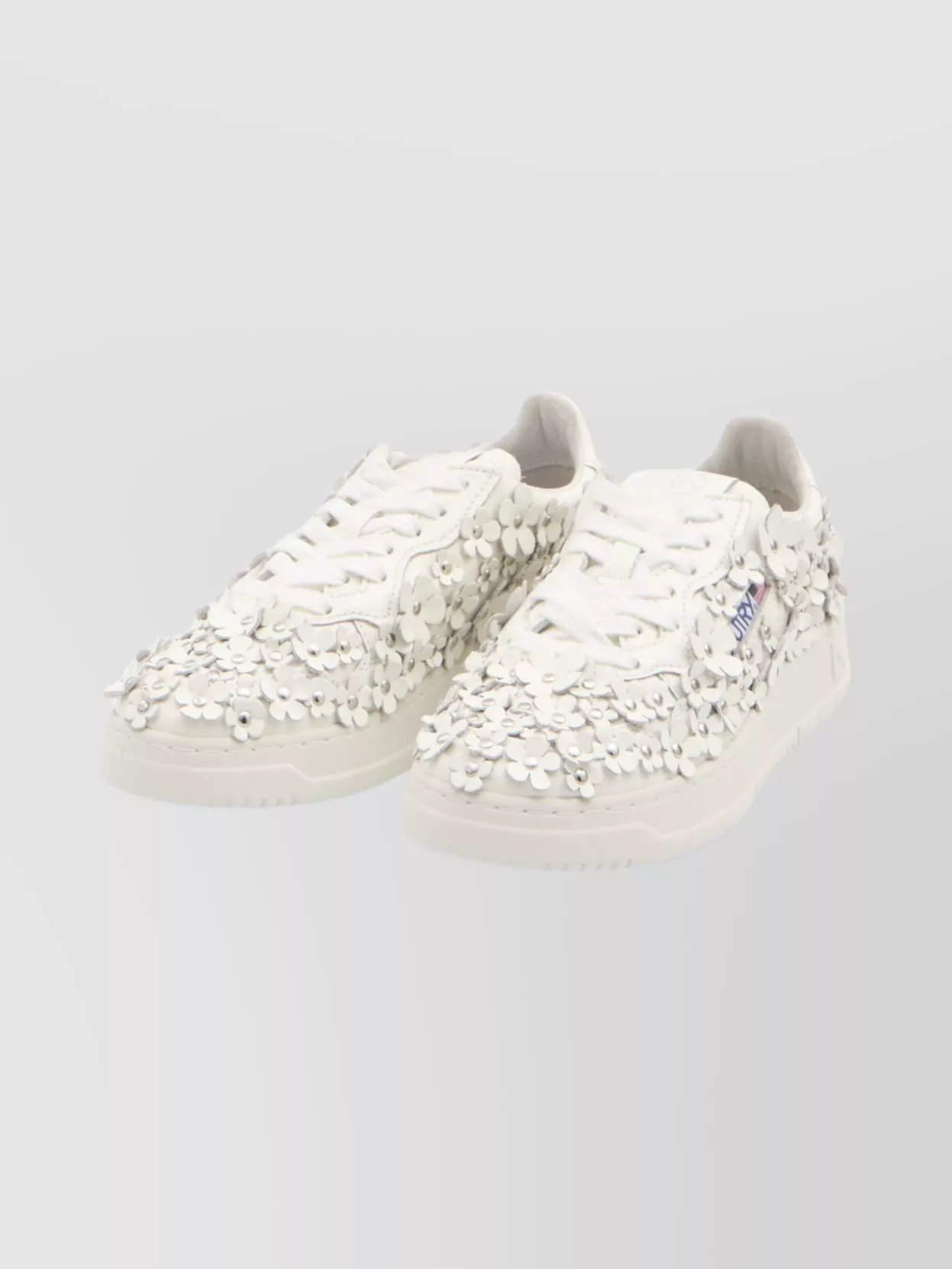 Autry Floral Embellished Low Top Sneakers