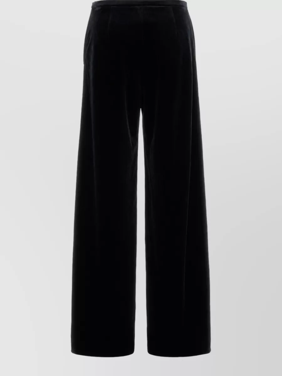 Alberta Ferretti Velvet wide-leg trousers