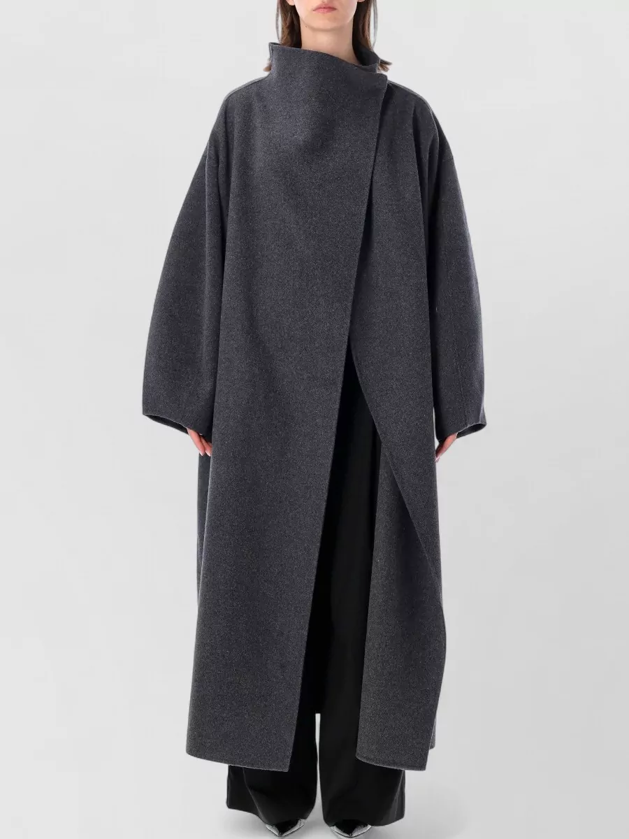 The Frankie Shop wool oversized maxi funnel neck coat