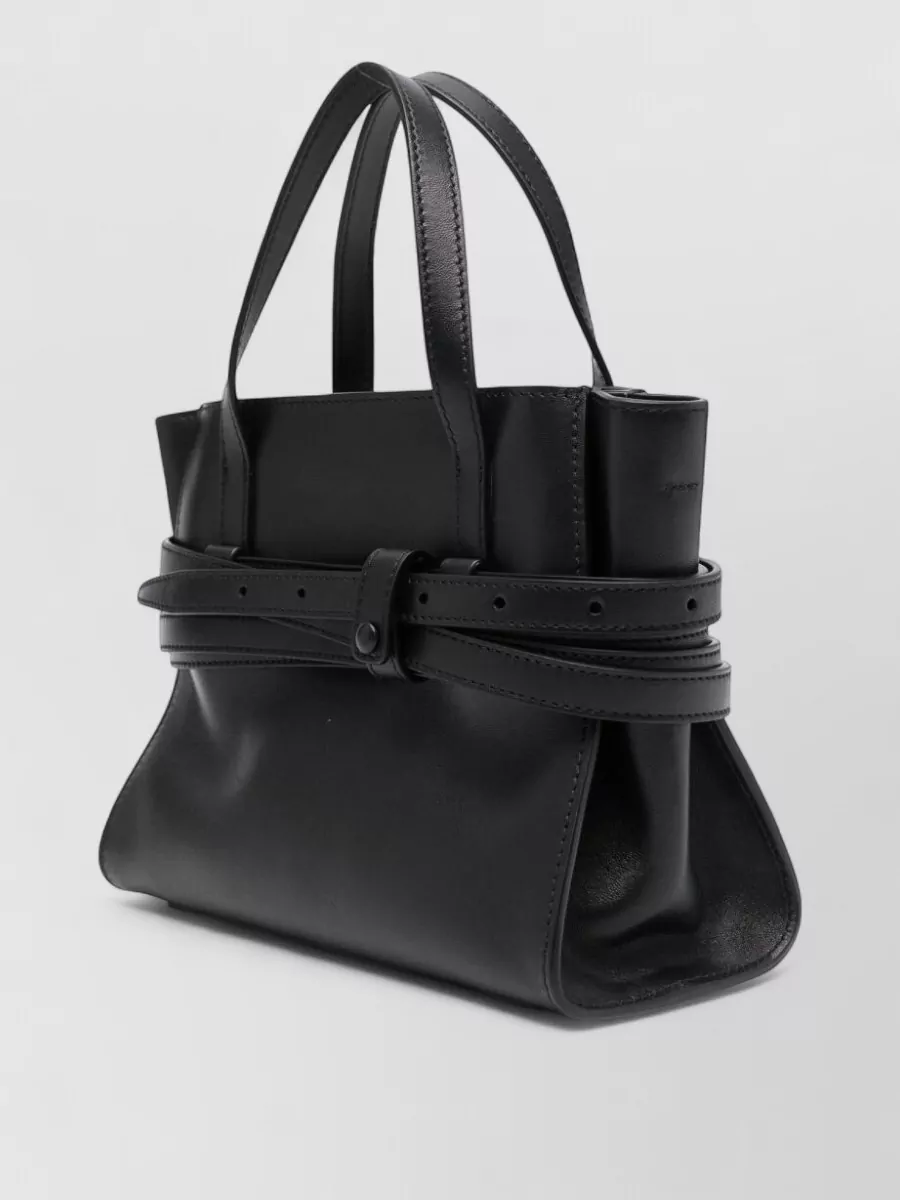 Moschino Leather Small Tote Bag