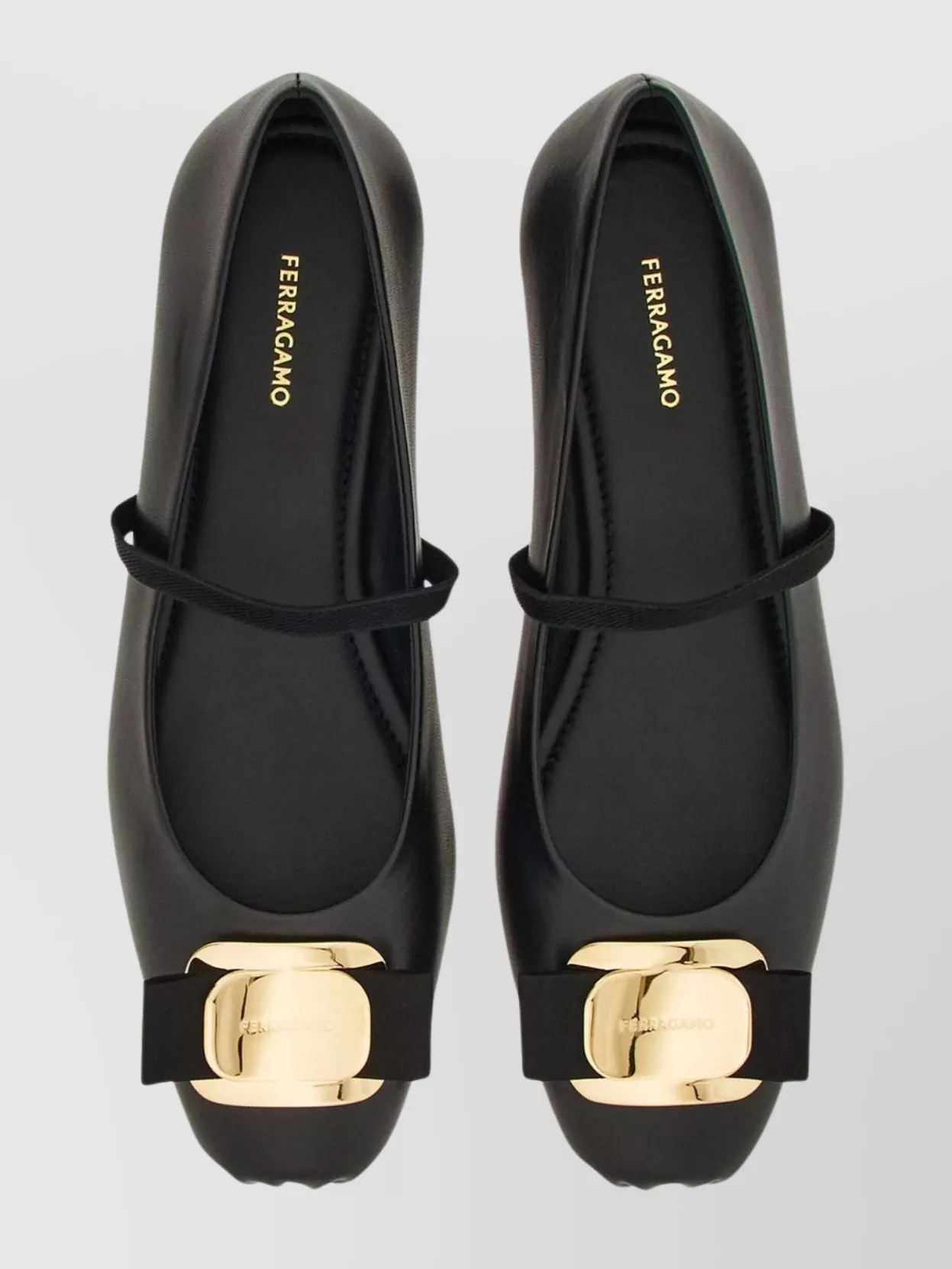 Ferragamo Zina Ballerina Shoes Geometric Bow In Multi