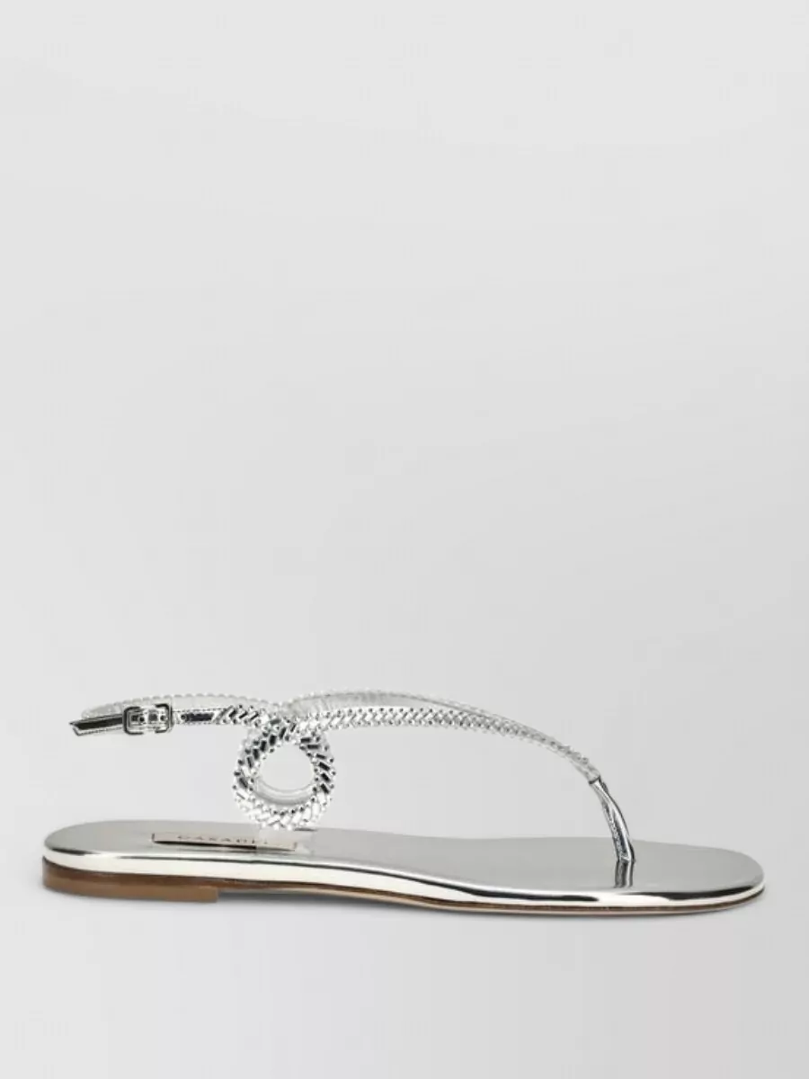 Casadei Leather Flat Sandals