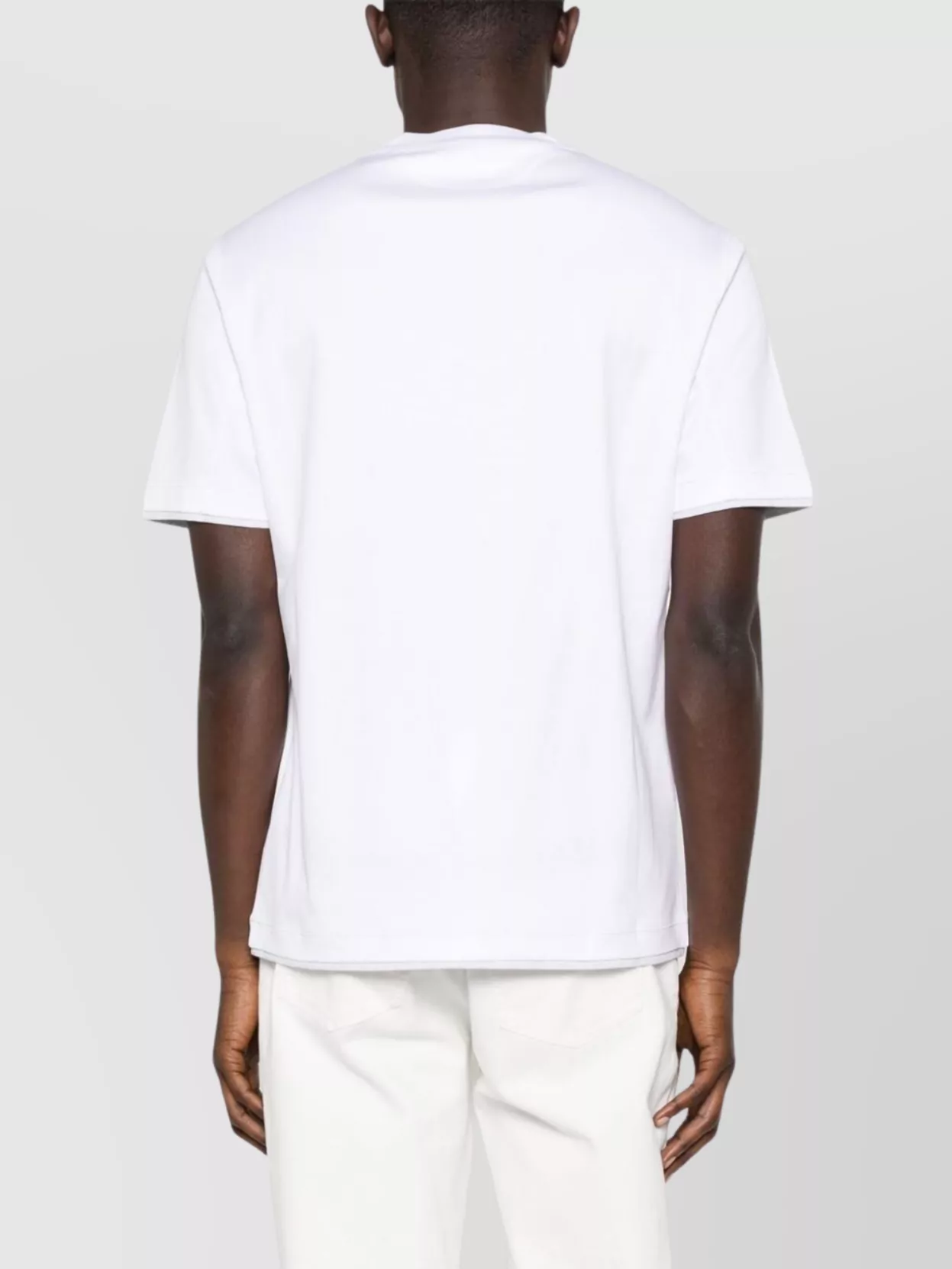 Brunello Cucinelli Logo Crew Neck Cotton T-Shirt With Short Sleeves