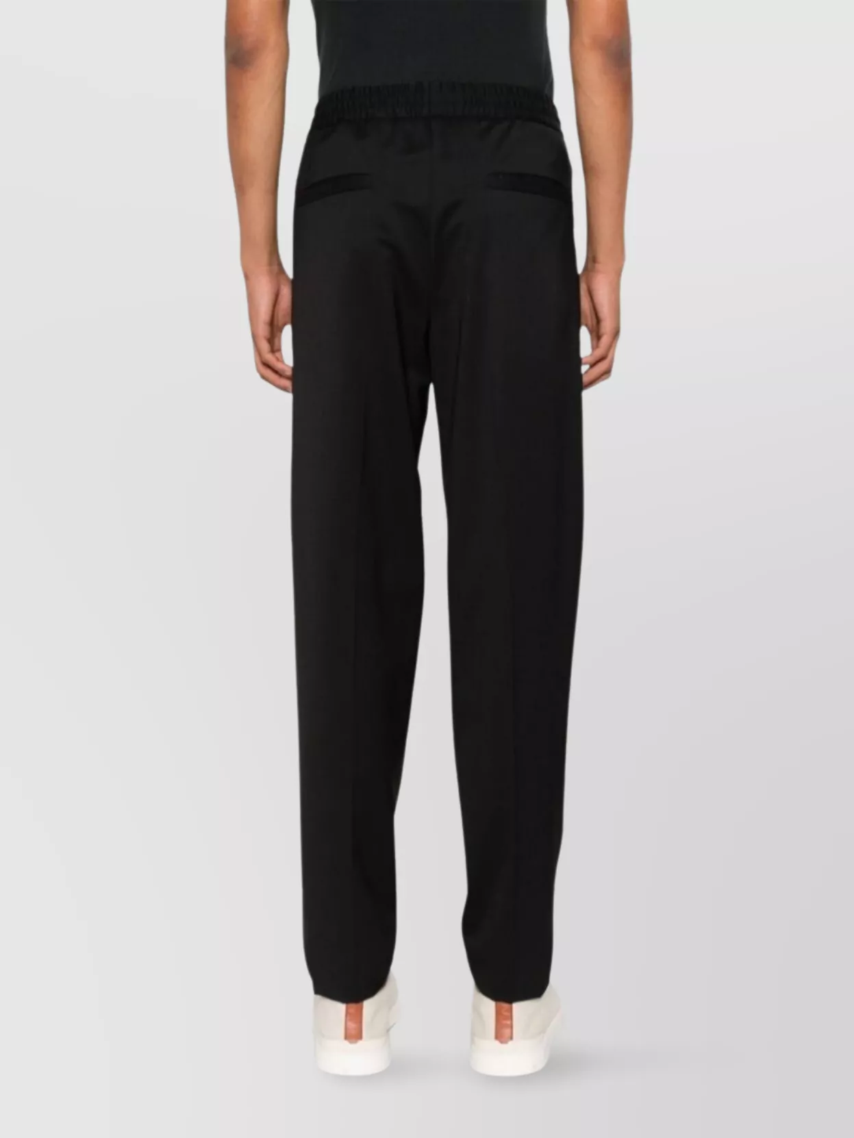 Zegna Cropped Trousers Elastic Waistband Design