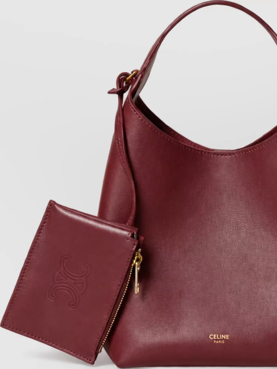 Celine leather small hobo bag