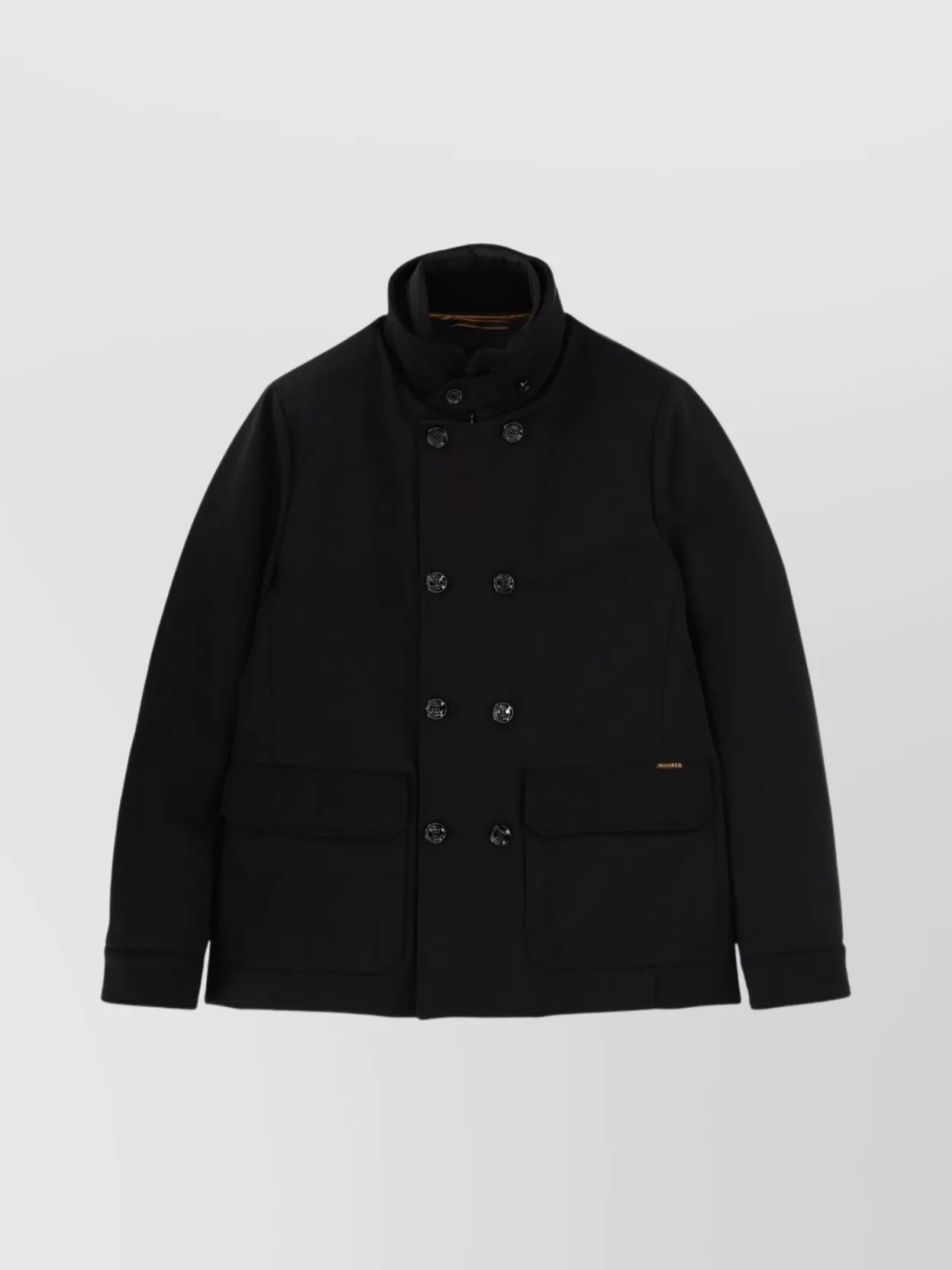 Moorer Double-Breasted Coat High Collar