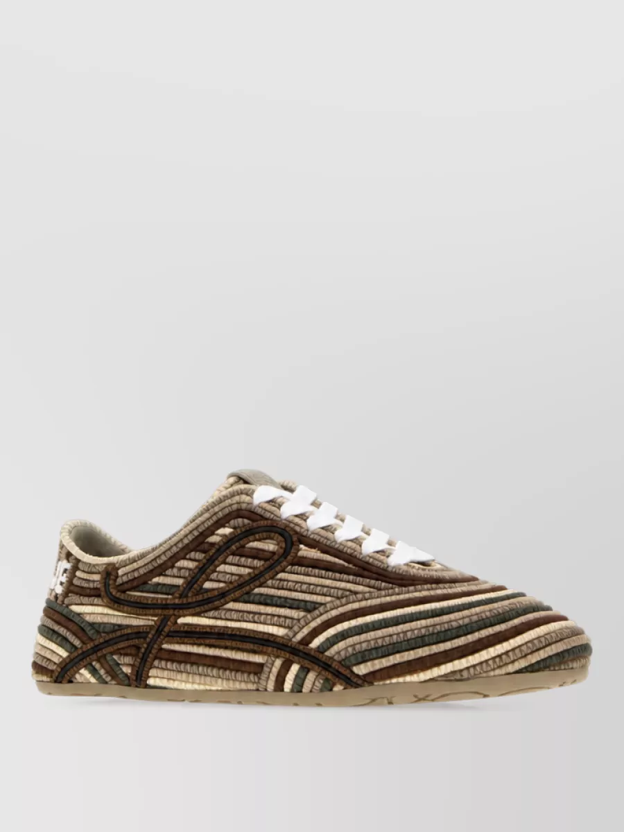 Loewe Paula's Ibiza embroidered canvas lace-up sneakers