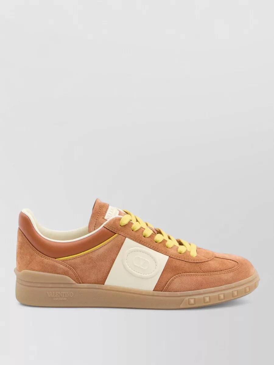 Valentino Garavani Upvillage Suede Calfskin Rockstud Sneakers