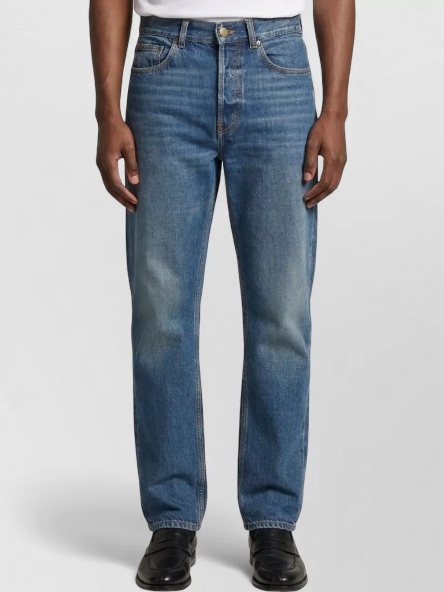 Saint Laurent denim mid-rise wide-leg jeans