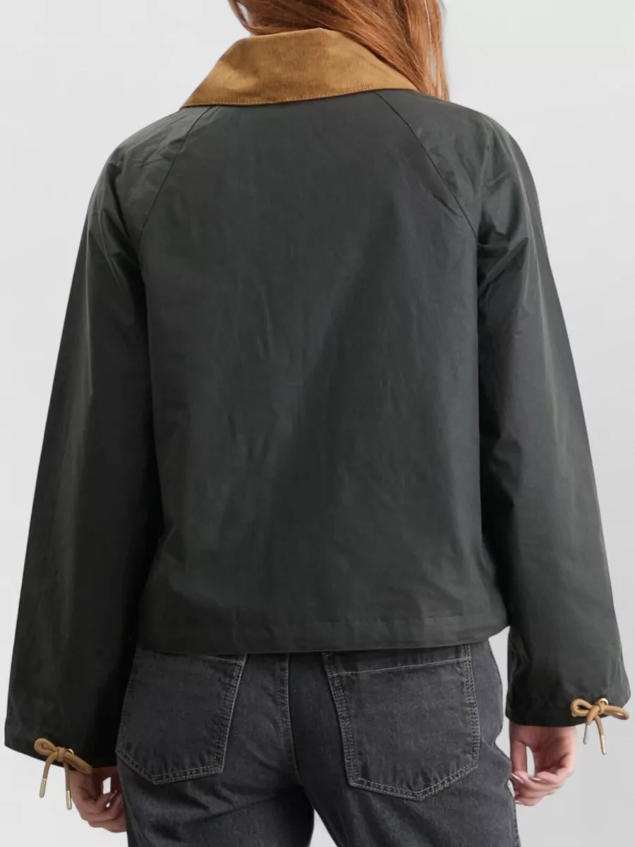 Barbour Heritage Waxed Cotton Jacket Button Collar