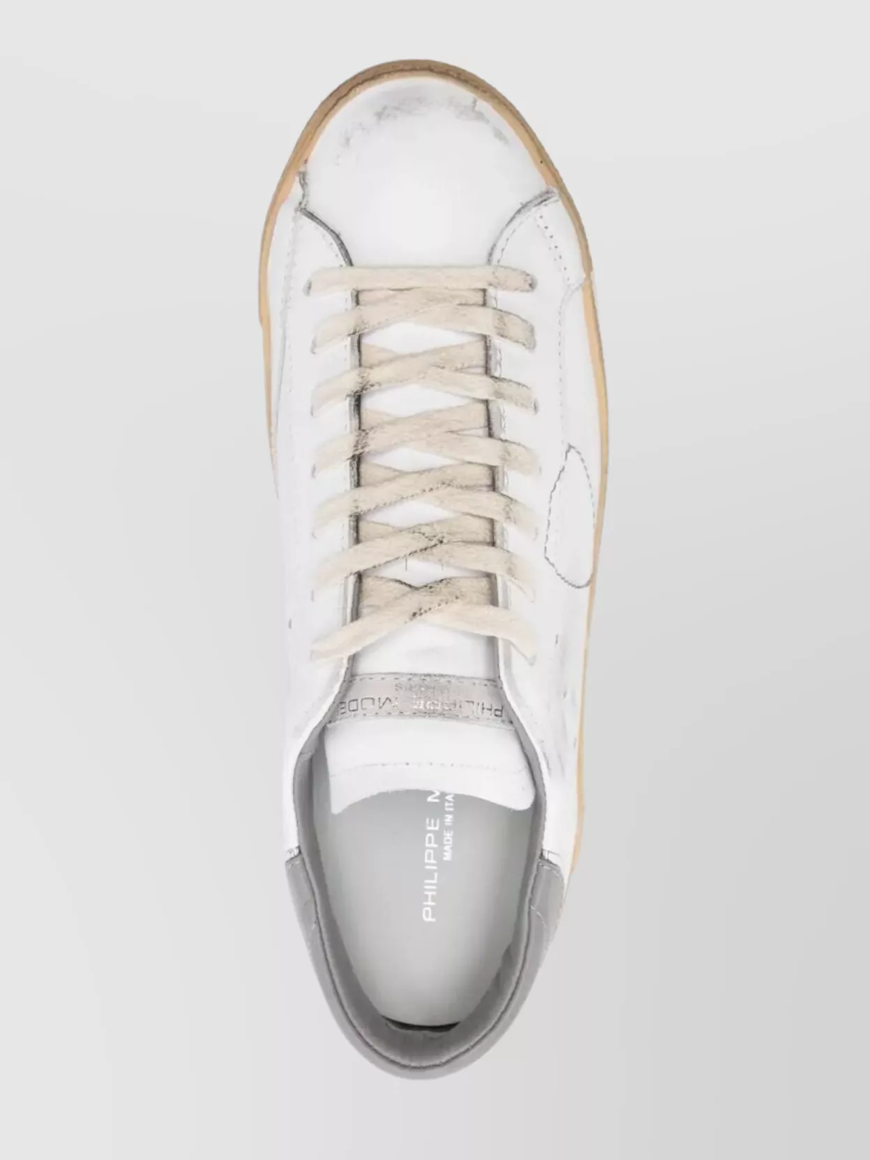 Philippe Model Low Top Sneakers With Perforated Round Toe