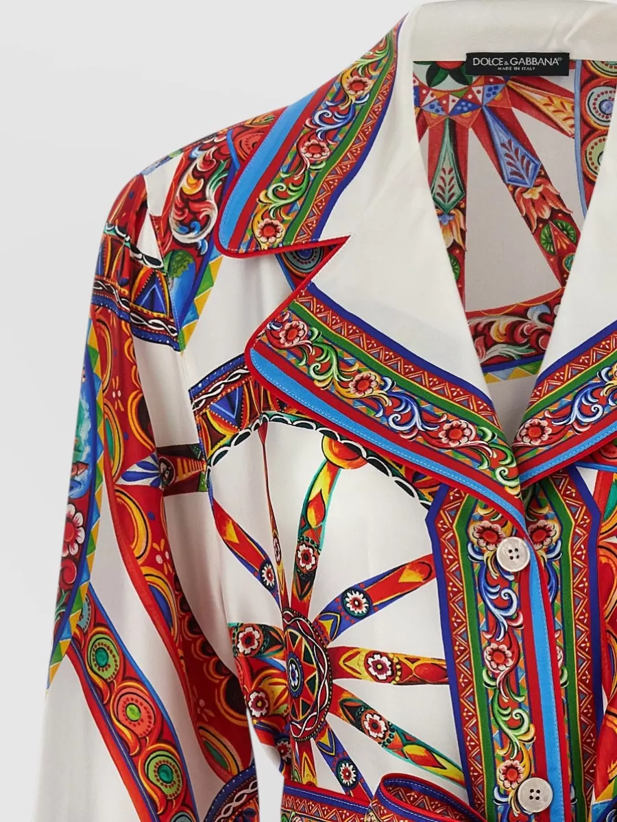 Dolce&Gabbana Silk Printed Shirt Jacket