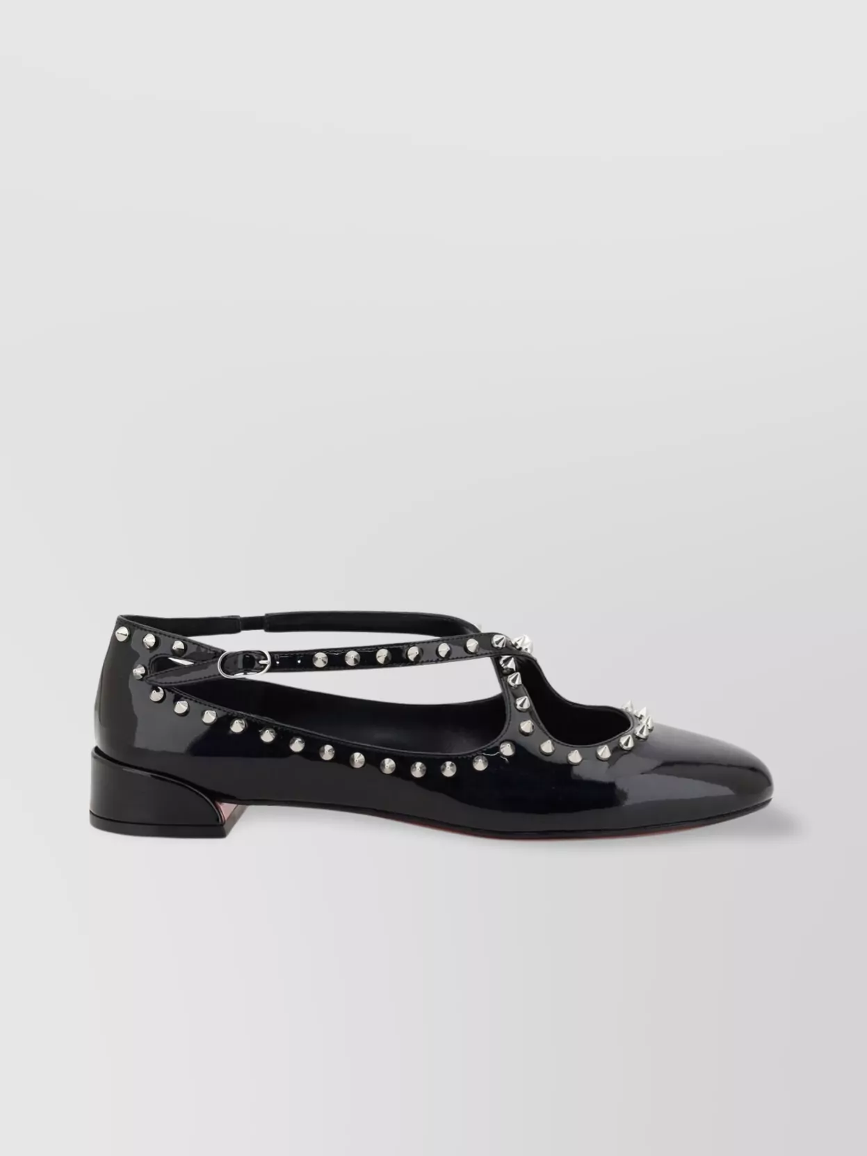 Christian Louboutin Cut-Out Patent Ballerina Shoes Studs