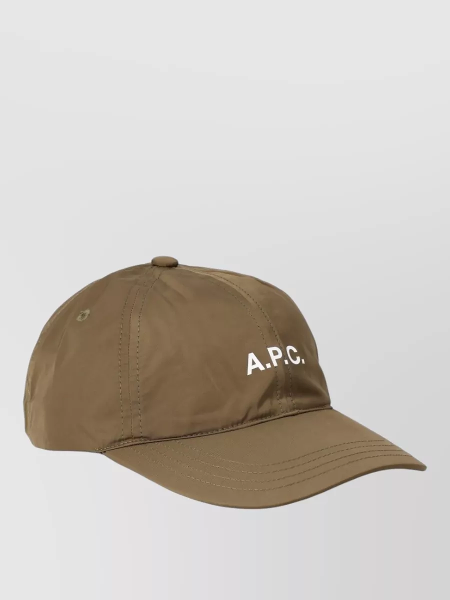 A.p.c. Curved Brim Hat Embroidered Eyelets Design