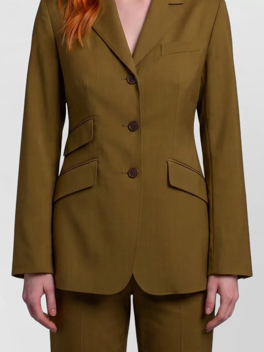 Max Mara virgin wool single-breasted suit jacket